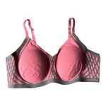 Honeylove Silhouette Bra Wireless velvetine flocking Fig Size 3X 44DD Purple Photo 5