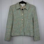 Jones New York Colorful Pastels Tweed Blazer Textured Business Professional 8 Photo 0