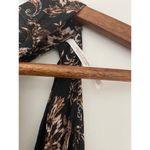 Free People  Black Katerina Floral Halter Neck Mini Dress $128 EUC Revolve Large Photo 8