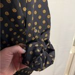 MICHAEL Michael Kors Black and Gold Zip Down Shirt Size 8 Photo 2