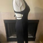 NWT Sleeveless, Strappy cut out back sexy midi Dress/ Black Black Photo 4