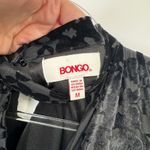 Bongo Vintage Y2K Black Floral Velvet Whimsigoth Vamp Witchy Skater Dress M Photo 10