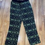 Ny Collection Women’s Black Green Aztec Casual Pants Size XL Photo 0