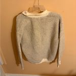 DONNI. Cream Quarter Zip Sherpa Pullover Size L Photo 5