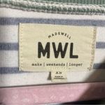 Madewell  MWL Velour Crewneck Sweatshirt in Stripe
Size XS Photo 8