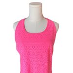 Lilly Pulitzer  - NWT Asana Bra Tank Top Pink Eyelet Racerback Shelf Bra Sz L Photo 3