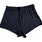 SKIMS  Lounge Shorts Black Size XL Sleep Inner Drawstring Rayon Spandex Comfy Photo 0