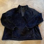 Lands' End  Quarter Snap Fleece Pockets Mock Neck Black Size LARGE 14-16 Photo 1