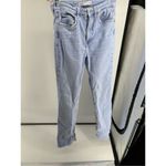 ZARA  brono blue light wash split flare jeans size 4 Photo 6