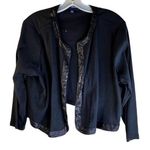 Denim 24/7 Lightweight Wrap with Sequins Black Size L Photo 0