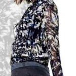 CAbi  Starry Night print ruffle blouse style # 3066 Small Photo 0