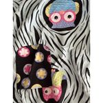 Nick & Nora Nick & Nora Women Pajama Lounge Pants Small Owls Drawstring Button Fly Lace Hem Photo 5