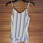 Pink Rose Women’s Yellow Striped Button Down Top Sz Medium Photo 3