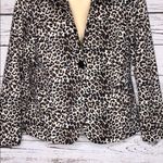 Forever 21 NWT Size L Animal Print One Button Notch Collar Blazer Jacket Photo 2