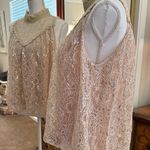 Q&A Elegant Lace Blouse Pearl/Tan Photo 6