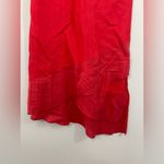 Sundance  Red Linen‎ Silk Sleeveless Asymmetrical Midi Dress Size MEDIUM Photo 3