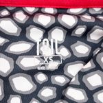 TAIL Short Sleeve Golf Tee Half Button Mock Neck Black White Red Spotted Size XS Photo 3