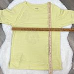 Loft  Embroidered Mandala Slub Knit Short‎ Sleeve Pullover Shirt Yellow Medium Photo 10