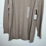 Old Navy ribbed crew neck long sleeve pullover taupe sweater size large Photo 3