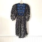 Sundance  Livie Embroidered Black Blue Peasant Boho Dress size PXXS Photo 8