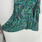 Jones New York Multicolored Teal Dot Patterned Faux Wrap Midi Dress Size 10 Photo 5