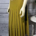 Roman Olive Pleated Wrap Midi High Waisted Skirt with side tie size 8 Green Photo 4