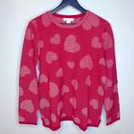 Coldwater Creek Fresh Red Lots of Love Sweater Size MP Photo 0