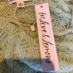 For Love & Lemons  Crochet Crop Top Eyelash Knit Lime Green Funky NEW Size Small Photo 5