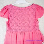 Vintage Season Wind Barbie hot pink barbiecore short sleeve tiered dress, XXS Photo 10