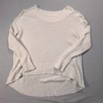 Aerie  White Knit Sweater XS High Low Soft Cozy Long Sleeve Pullover Top Photo 0