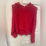 Pilcro  Sailcloth Hooded Sweater Red Size Medium Anthropologie Photo 4