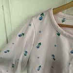 Talbots Pastel Pink Floral Crewneck Sweatshirt Photo 1