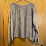 ZARA  metallic grey satin top Photo 3