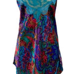 Victoria's Secret Victoria’s Secret Y2K Blue Purple Floral Nightie Size M Slip Gold Label Satin Photo 0