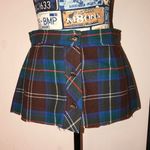 Vintage Micro Mini Plaid Skirt Small Blue Photo 2