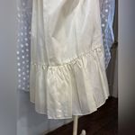 1950s Warren Petites Ivory Polka Dot Tulle Illusion Dress Tea Length Size 6 White Photo 10
