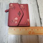 Coach Floral Bow Leather Compact Wallet Pink Envelope Snap Zip Coin Photo 7