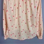 Levi's  Button-Up Shirt Women Lightweight Size Small Light Peach Pink Long Sleeve Photo 6