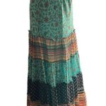 Goodclothes  Vintage Floral Print Boho Ruffled Maxi Skirt Photo 3