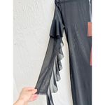 $600 NWT Milla Sheer Lace Long Sleeve Turtleneck Ruffle Trim Maxi Dress Black XS Photo 2