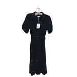 NWT Babydoll Milkmaid Puff Sleeve Shirt Dress Medium Black Whimsigoth Cottage Photo 3