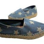 Steve Madden  TALAN Blue Chambray Star Print Espadrilles Size 7.5 Flats Photo 0