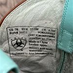 Ariat Leather Western Round Toe Cowboy Boots Turquoise Brown Size 7 Photo 13