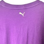 Puma Womens Athletic Sporty Short Sleeve Purple Logo Crop Top Size M Photo 7