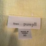 Pure Jill womens 100% linen boat neck 3/4 sleeve casual top yellow xs oversized Photo 2