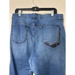 NY & C Curvy Boyfriend Womens Jeans Size 16 STraight Blue Distressed Plaid Photo 4