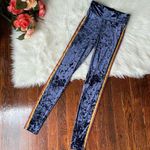 Aerie  Crushed Velvet Leggings Navy Sport Stripe Size Small Photo 0
