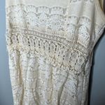 Modcloth A'reve ivory cream boho mesh sleeveless pullover dress size large Photo 3