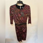 SALONI Dress Karla Silk Salmon Leopard‎ Print Sheath NWT Sz 4 Pink Photo 5