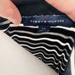 Tommy Hilfiger Striped  Navy Blue Gray And White Form Fitting Dress Size L Photo 2